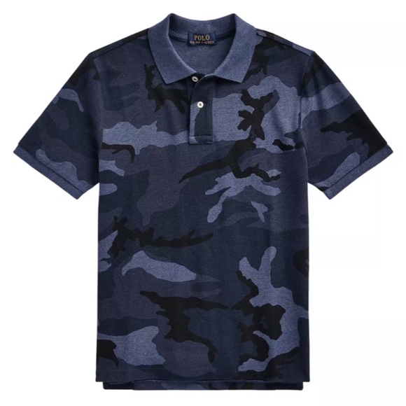POLO RALPH LAUREN BLUE CAMO POLO - Picture 3 of 13